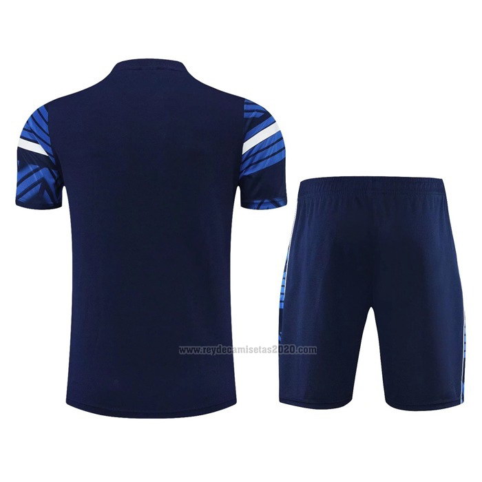 Chandal del Olympique Marsella Manga Corta 2022-2023 Azul - Pantalon Corto